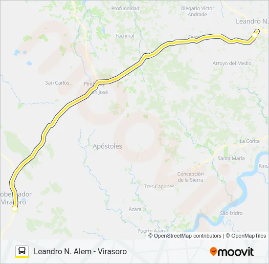 INTERURBANO Bus Line Map