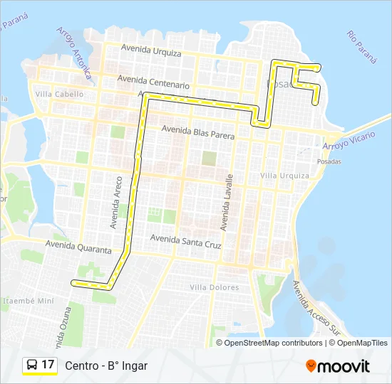 17 Bus Line Map