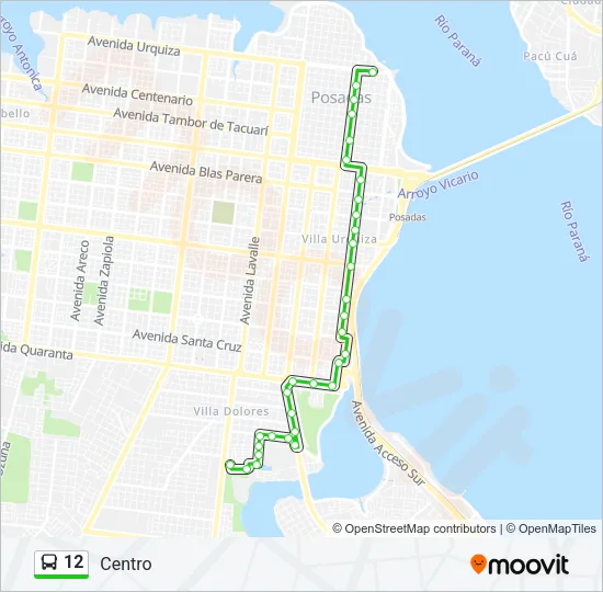 12 Bus Line Map