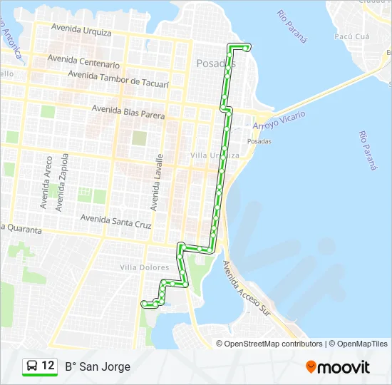 12 Bus Line Map