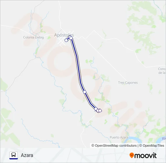 INTERURBANO Bus Line Map