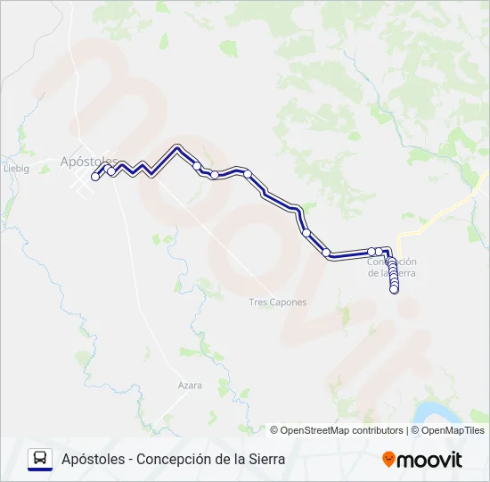 INTERURBANO Bus Line Map
