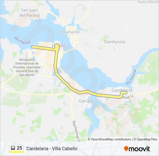 25 Bus Line Map