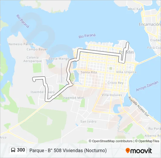 300 Bus Line Map