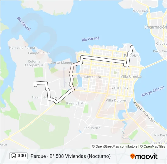 300 Bus Line Map
