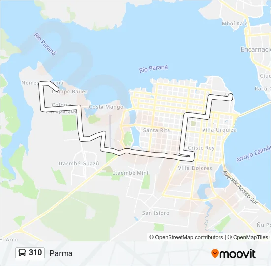310 Bus Line Map