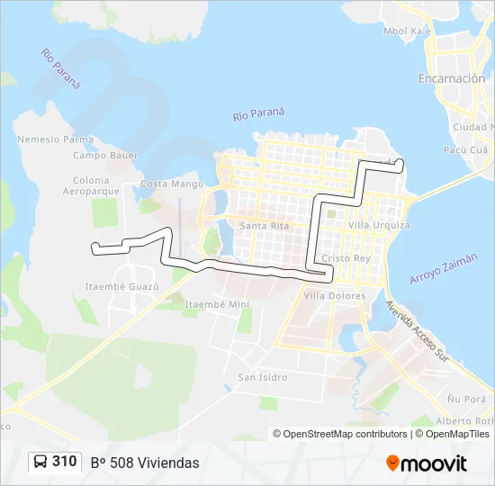 310 Bus Line Map