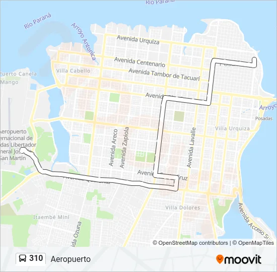 310 Bus Line Map