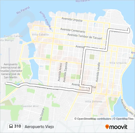 310 Bus Line Map