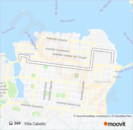 309 Bus Line Map