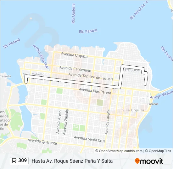 309 Bus Line Map