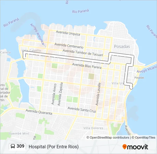 309 Bus Line Map