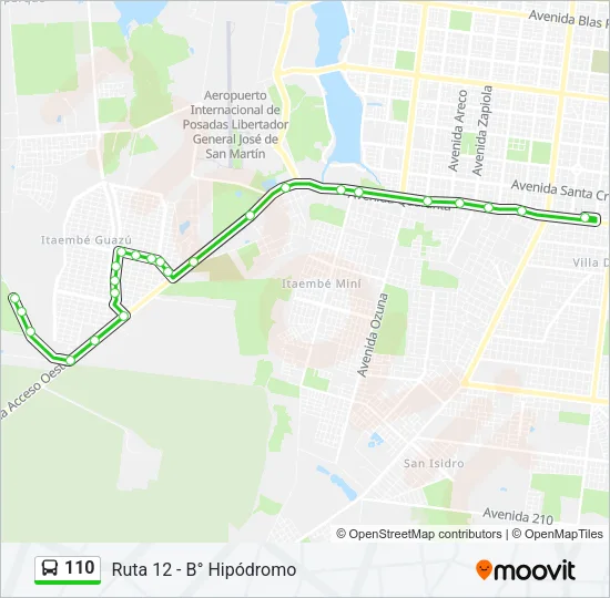 110 Bus Line Map
