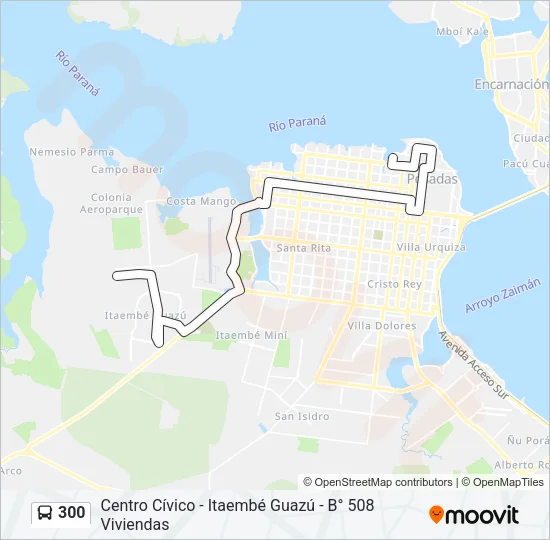 300 Bus Line Map