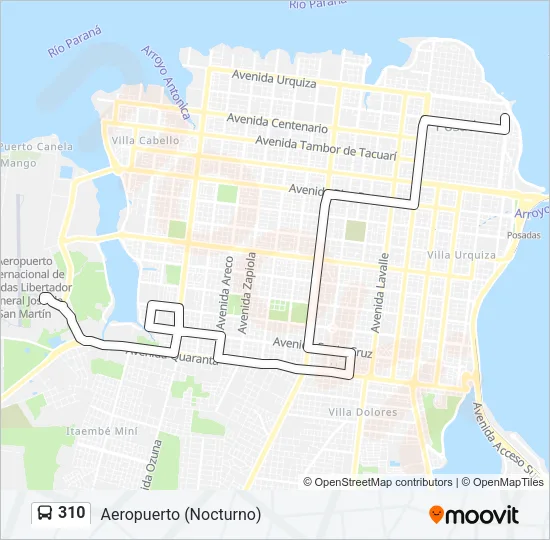310 Bus Line Map