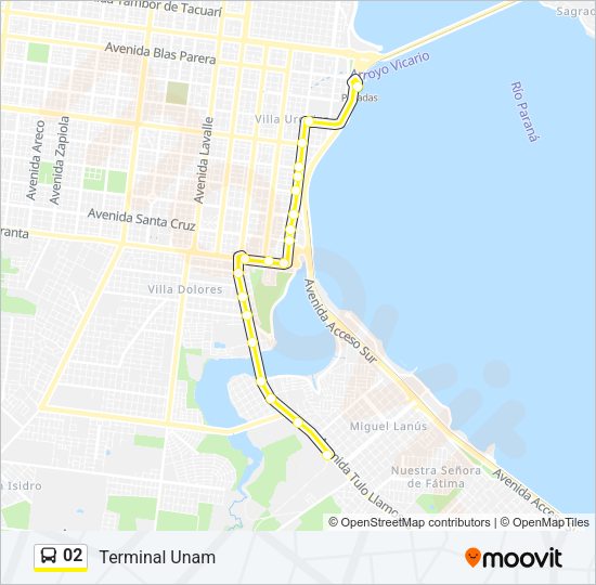 Mapa de 02 de autobús