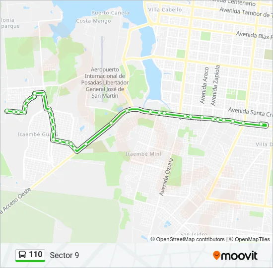 110 Bus Line Map