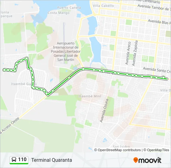 110 Bus Line Map