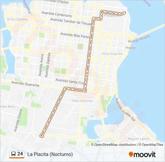 24 Bus Line Map
