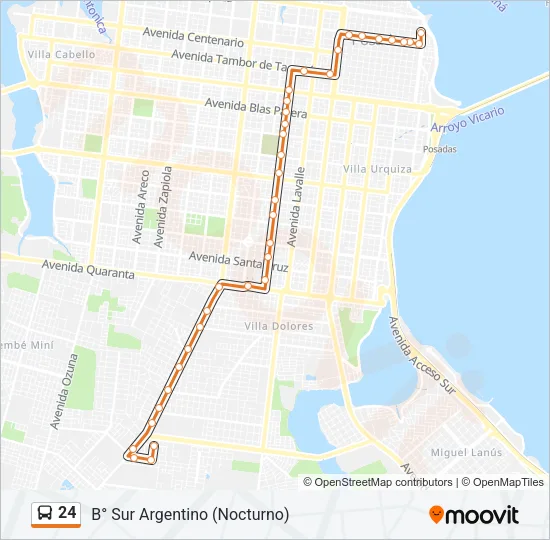 24 Bus Line Map