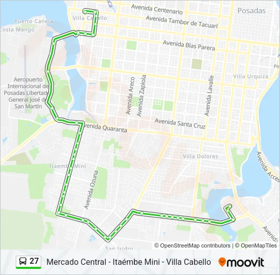 27 Bus Line Map