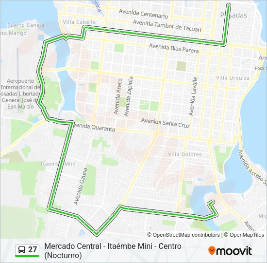 27 Bus Line Map