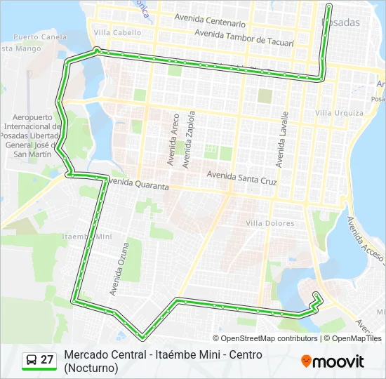 27 Bus Line Map