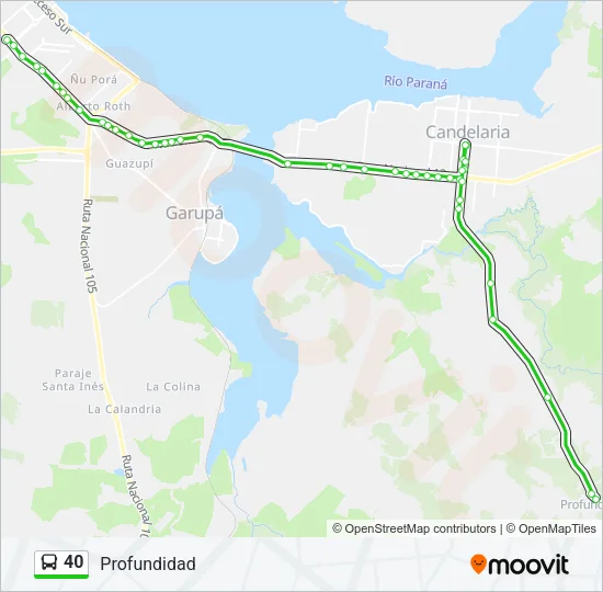 40 Bus Line Map