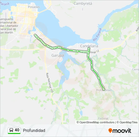 40 Bus Line Map