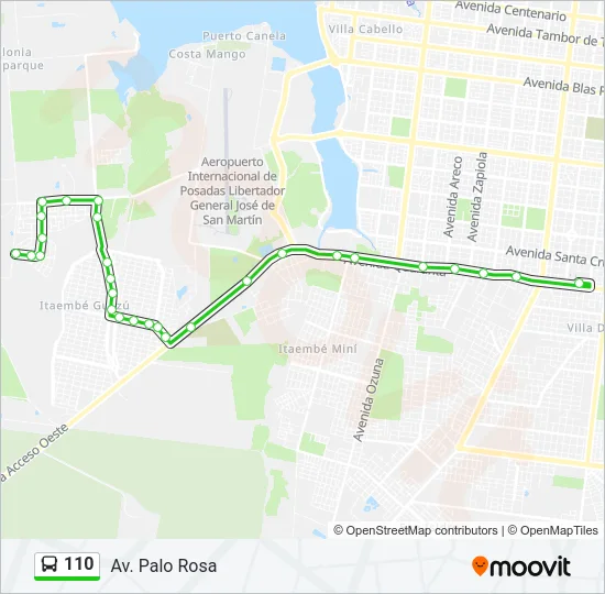 110 Bus Line Map