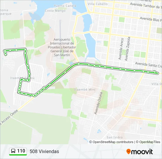 110 Bus Line Map