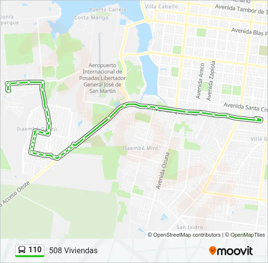 110 Bus Line Map