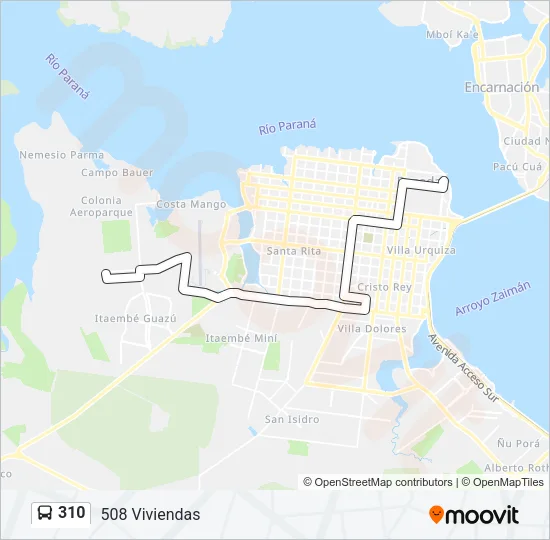 310 Bus Line Map