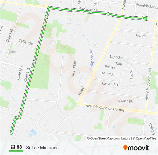 88 Bus Line Map