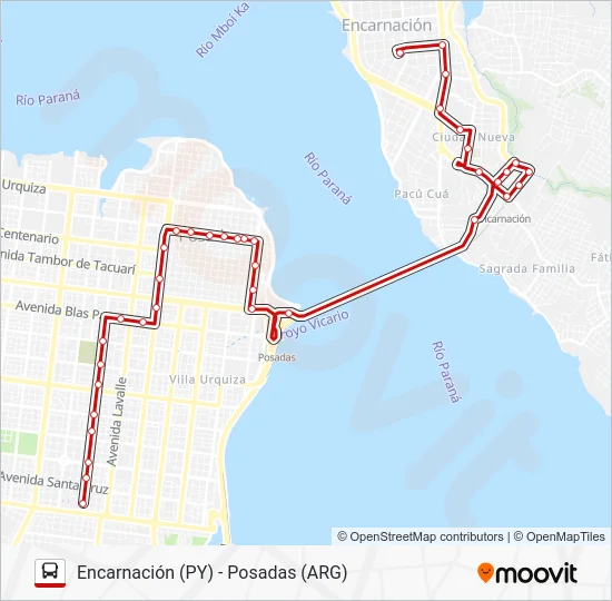LÍNEA INTERNACIONAL Bus Line Map