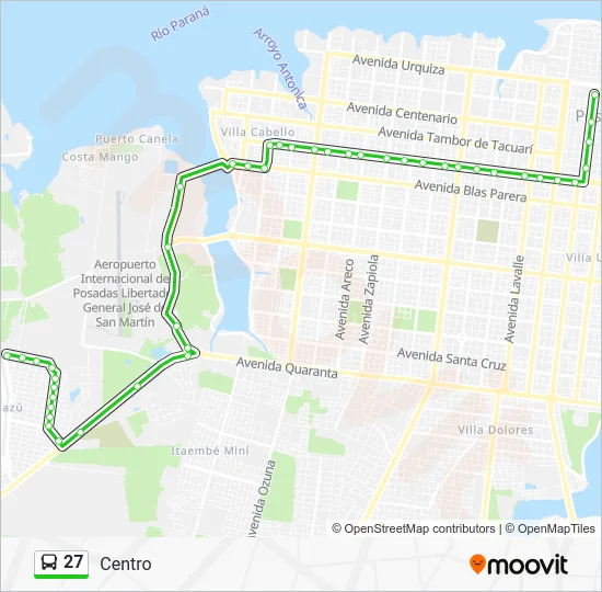 27 Bus Line Map