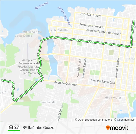 27 Bus Line Map