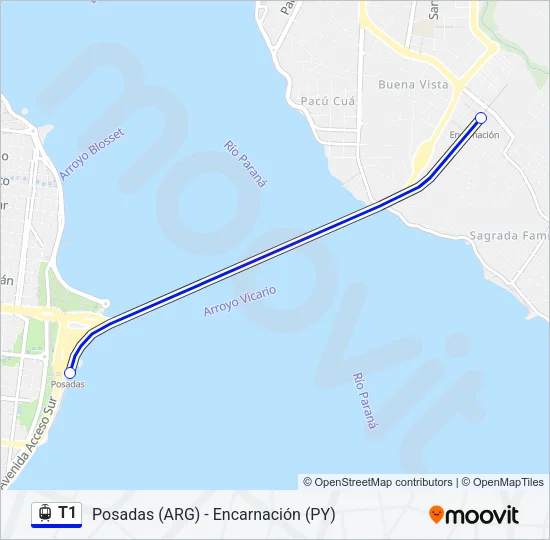 T1 Light Rail Line Map