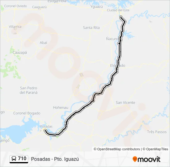 710 Bus Line Map