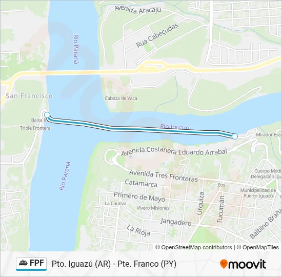 FPF Ferry Line Map