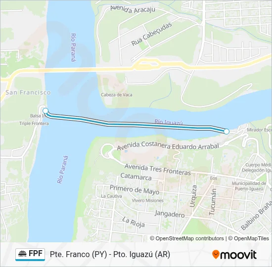 FPF Ferry Line Map
