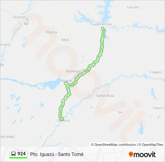 924 Bus Line Map