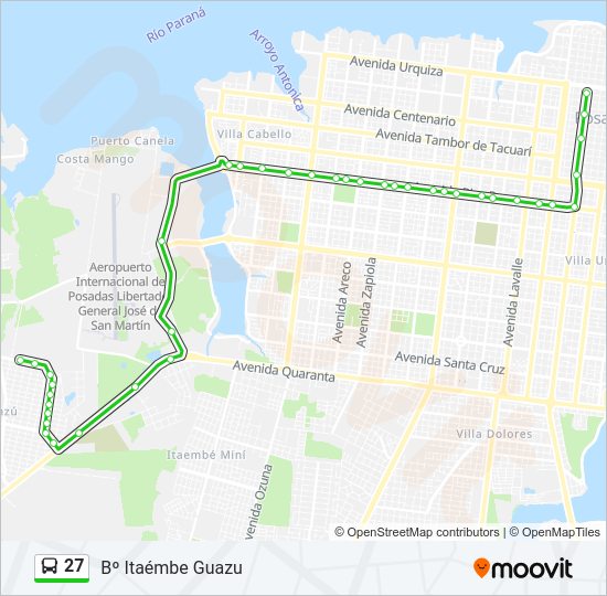 Mapa de 27 de autobús