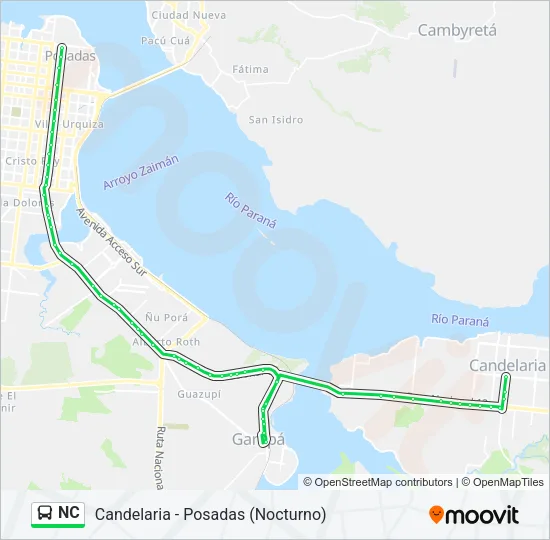 NC Bus Line Map