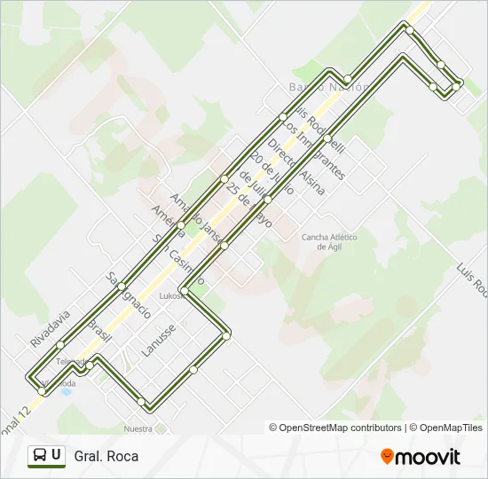 U Bus Line Map