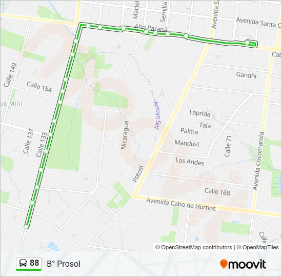 88 Bus Line Map
