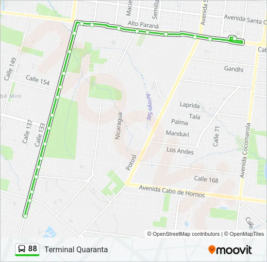 88 Bus Line Map
