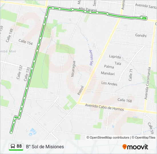 88 Bus Line Map