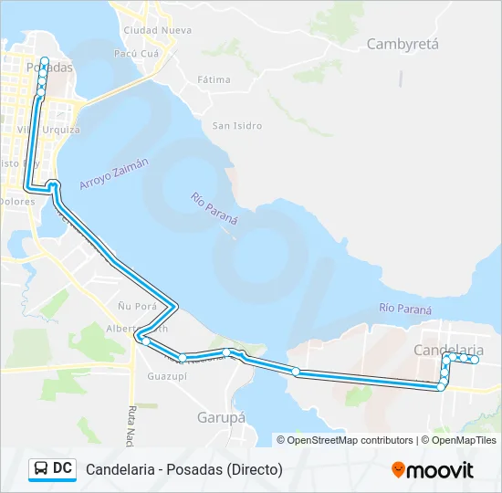 DC Bus Line Map