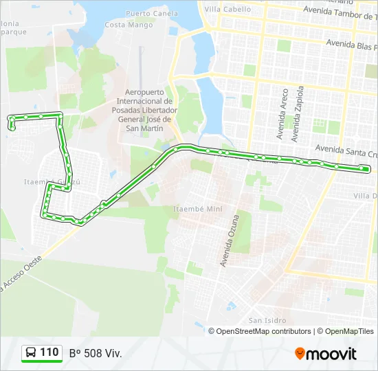 110 Bus Line Map